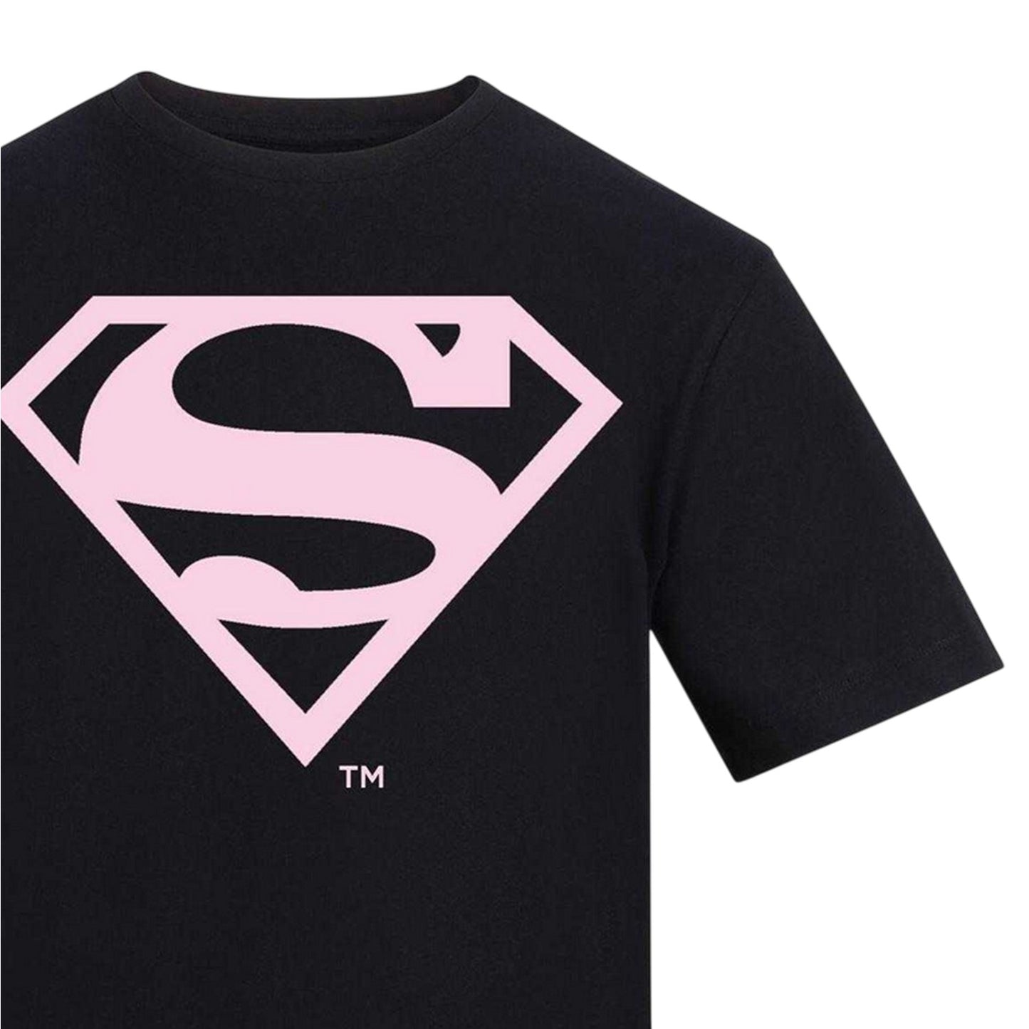 Black - Side - Superman Unisex Adult Logo T-Shirt
