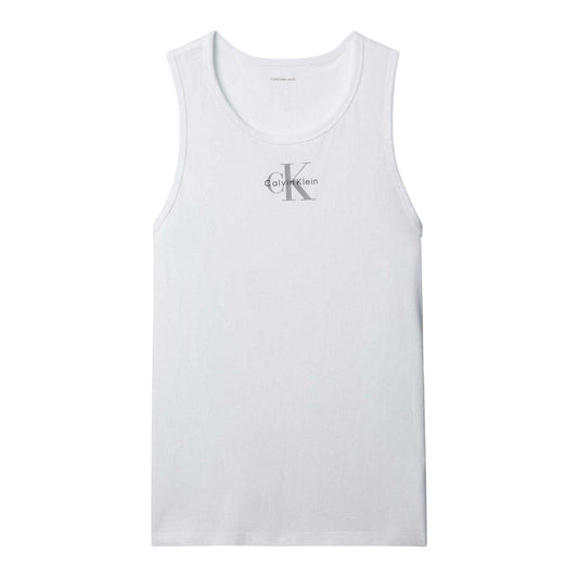 Bright White - Front - Calvin Klein Mens Monogram Regular Tank Top