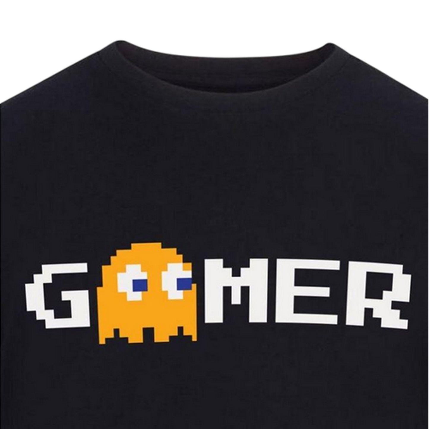 Black - Side - Pac-Man Unisex Adult Gamer T-Shirt