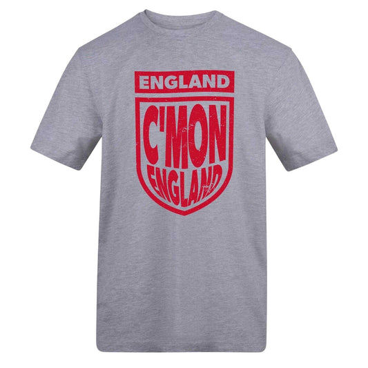 Grey - Front - AWD Mens World Cup Cmon England T-Shirt