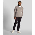 Grey - Back - Lyle & Scott Mens Merino Cotton V Neck Jumper