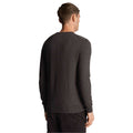 Charcoal - Back - Lyle & Scott Mens Merino Cotton V Neck Jumper