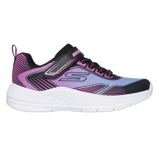 Black-Pink - Front - Skechers Childrens-Kids Microspec Mesh Trainers