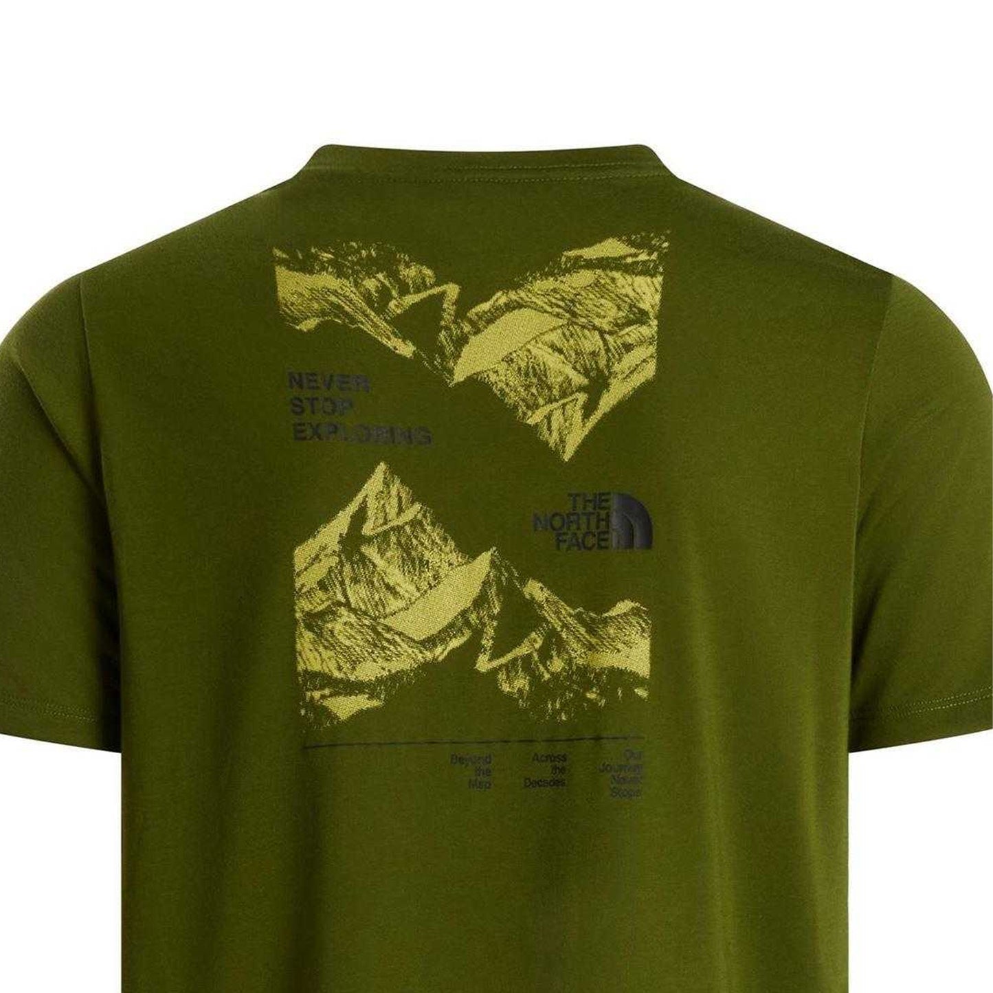 Woodland Green - Side - The North Face Mens Foundation Performance T-Shirt