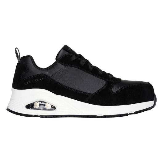 Black-White - Front - Skechers Womens-Ladies Safety Shoes