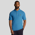 Blue - Close up - Lyle & Scott Mens Plain Polo Shirt