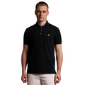 Black - Side - Lyle & Scott Mens Plain Polo Shirt