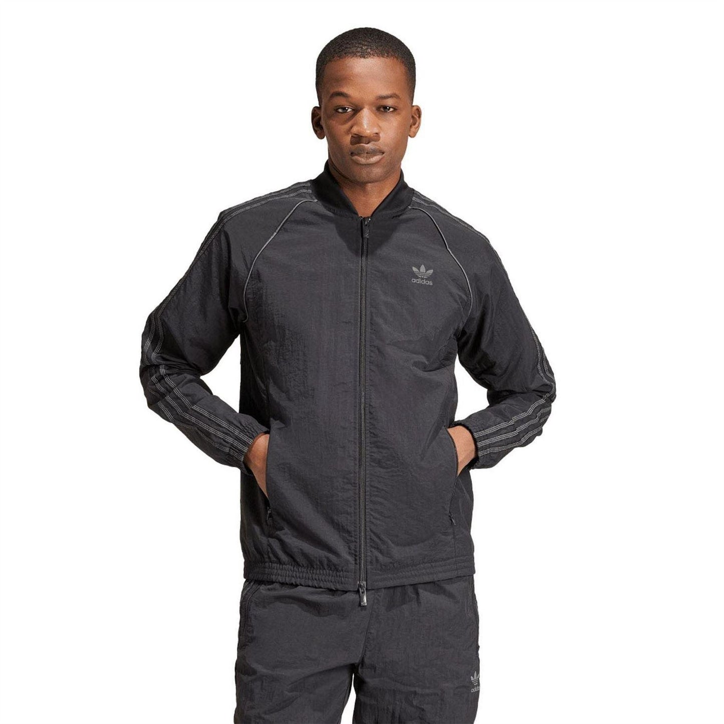 Black - Pack Shot - Adidas Mens Originals Superstar Track Jacket