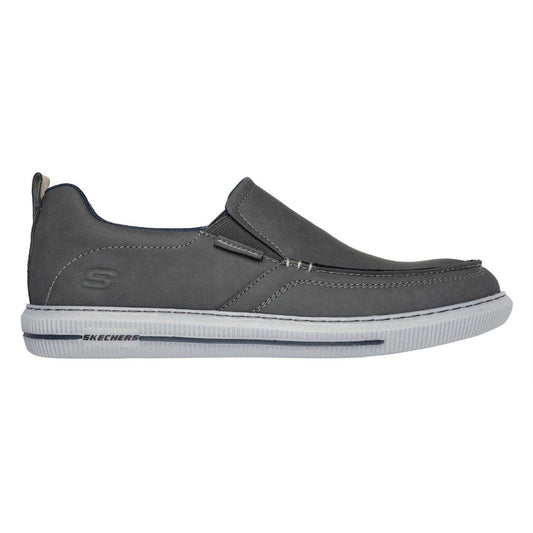 Charcoal - Front - Skechers Mens Pertola Loafers