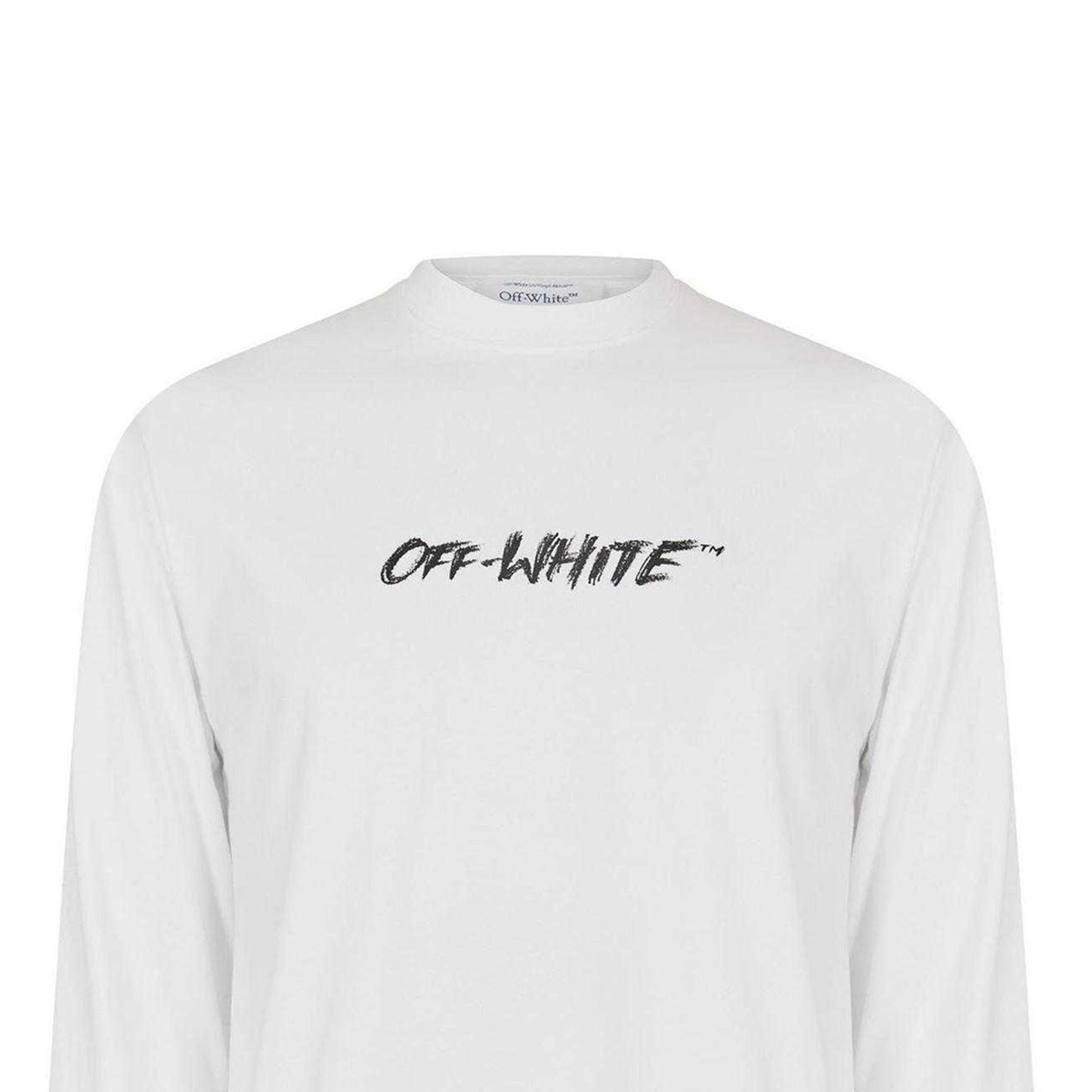 White - Side - Off White Mens Lightweight Long-Sleeved T-Shirt