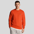 Bright Orange - Front - Lyle & Scott Mens Crew Neck Sweatshirt