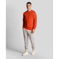 Bright Orange - Back - Lyle & Scott Mens Crew Neck Sweatshirt