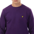 Purple - Back - Lyle & Scott Mens Crew Neck Sweatshirt