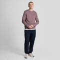 Mauve - Back - Lyle & Scott Mens Crew Neck Sweatshirt
