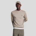 Taupe - Front - Lyle & Scott Mens Crew Neck Sweatshirt