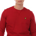 Red - Back - Lyle & Scott Mens Crew Neck Sweatshirt