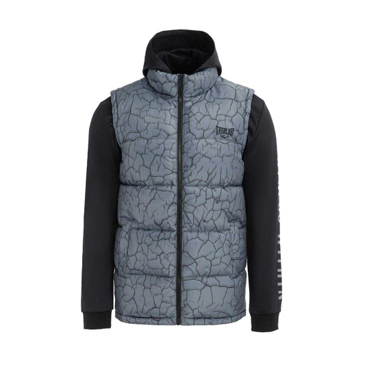 Charcoal - Front - Everlast Mens Cracked Quilted Hybrid Jacket