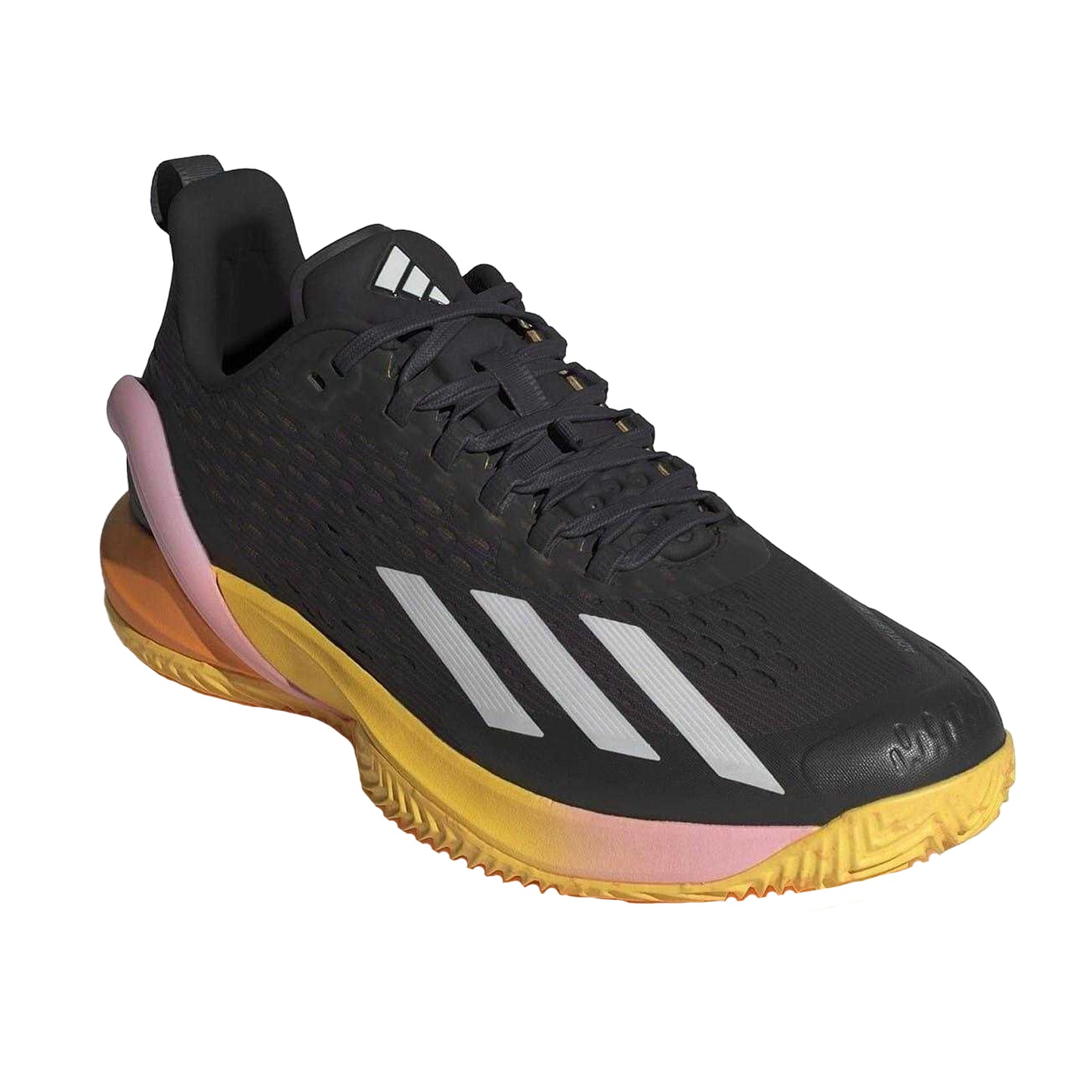 Black-Metallic - Pack Shot - Adidas Mens Adizero Tennis Shoes