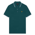 Green-White - Front - Lyle & Scott Mens Tipped Polo Shirt