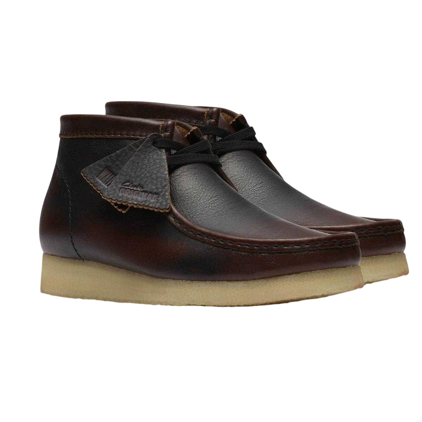 Brown - Pack Shot - Clarks Originals Mens Wallabee Suede Flat Boots