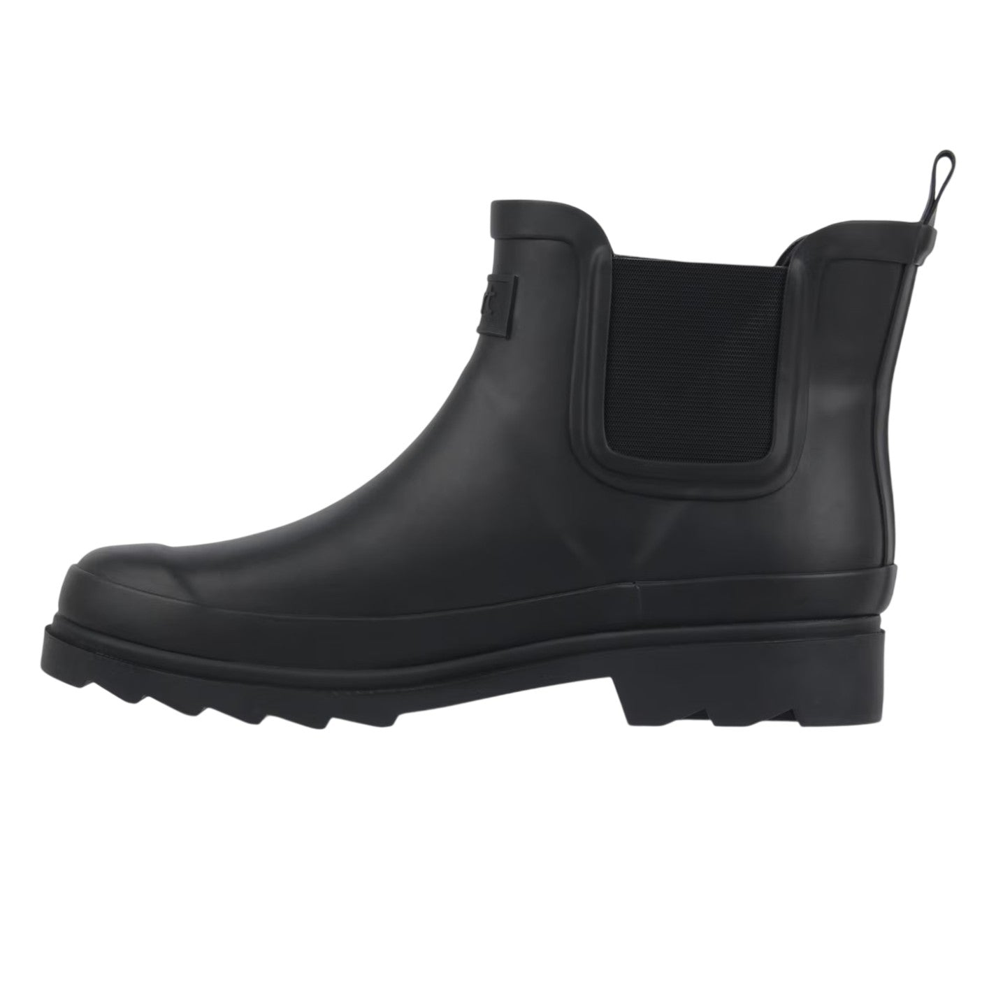 Black - Side - Gelert Womens-Ladies Low Heel Wellington Boots