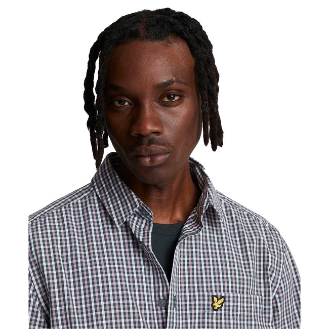 Blue - Pack Shot - Lyle & Scott Mens Gingham Button-Down Shirt