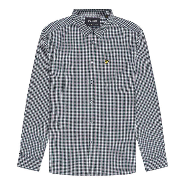 Blue - Front - Lyle & Scott Mens Gingham Button-Down Shirt