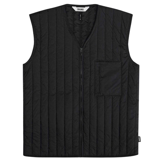 Black - Front - Rains Mens Banja Liner Quilted Gilet