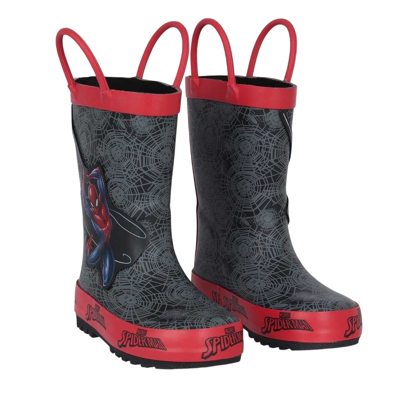 Red - Pack Shot - Spider-Man Childrens-Kids Wellington Boots