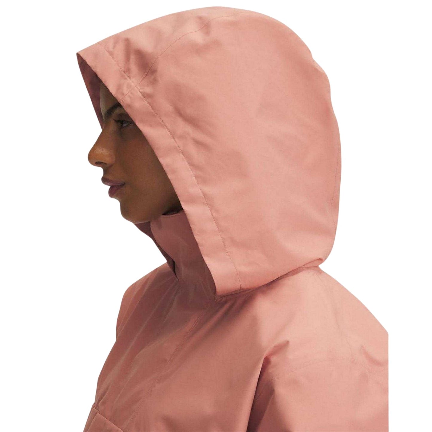 Pink - Side - Under Armour Womens-Ladies Storm Plain Anorak