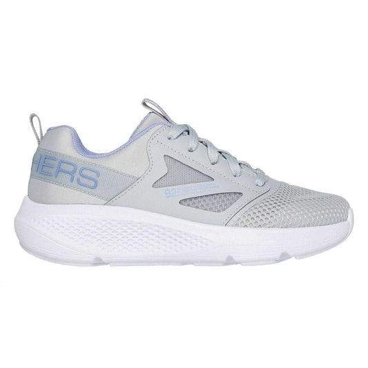 Grey-Lavender - Front - Skechers Childrens-Kids Go Run Elevate Trainers