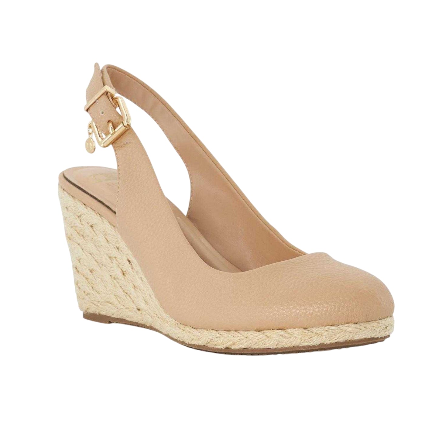 Cappuccino - Lifestyle - Dune London Womens-Ladies Cadies Sling Back High Heel Wedge Sandals