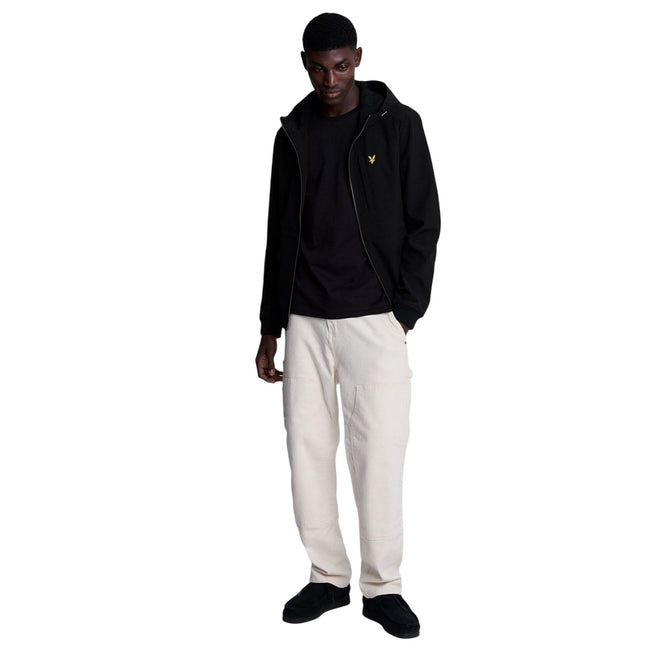 Black - Pack Shot - Lyle & Scott Mens Fleece Lined Soft Shell Jacket
