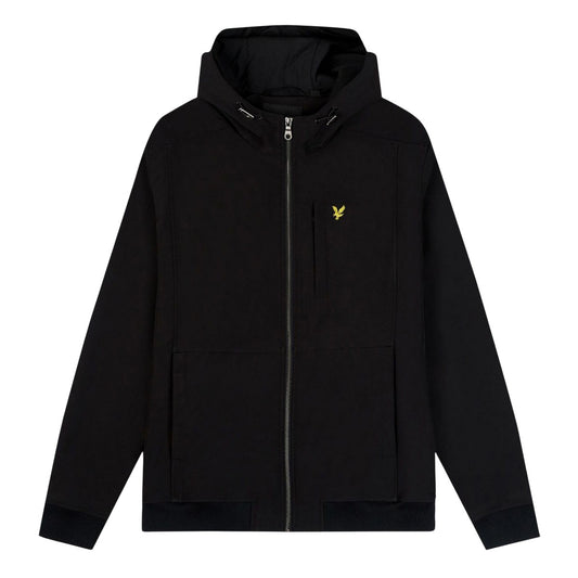 Black - Front - Lyle & Scott Mens Fleece Lined Soft Shell Jacket