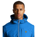 Blue - Side - Lyle & Scott Mens Fleece Lined Soft Shell Jacket