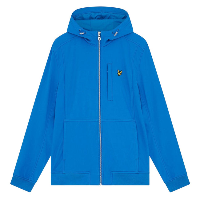 Blue - Front - Lyle & Scott Mens Fleece Lined Soft Shell Jacket