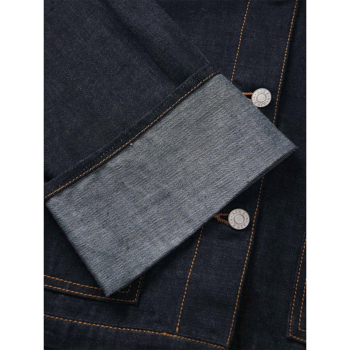 Dark Blue - Pack Shot - JJXX Womens-Ladies Fold Up Denim Jacket