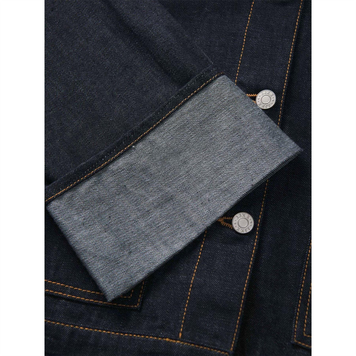 Dark Blue - Pack Shot - JJXX Womens-Ladies Fold Up Denim Jacket