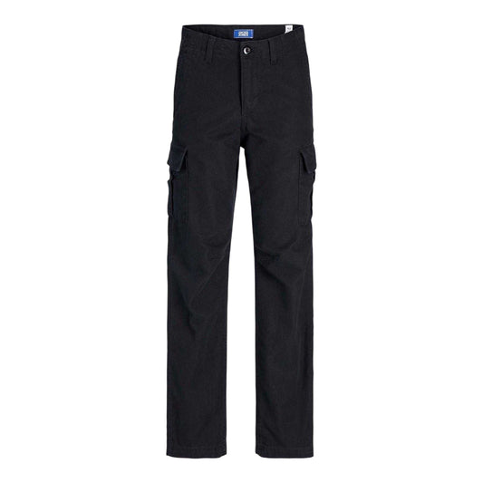 Black - Front - Jack And Jones Boys Kane Barkley Cargo Trousers