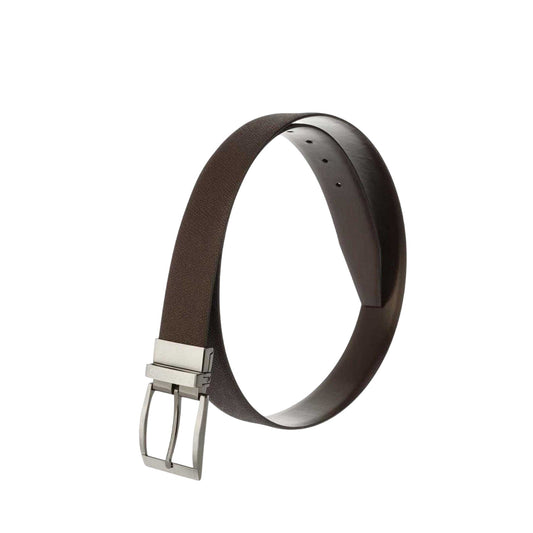 Brown - Front - Valentino Mens Plain Belt