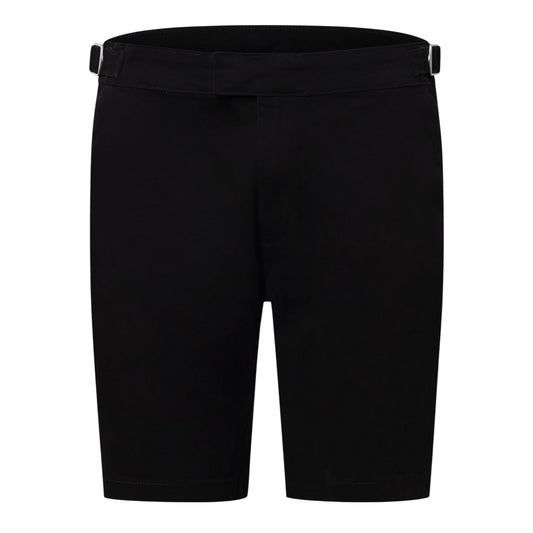 Black - Front - Duck and Cover Mens Everett Plain Chino Shorts