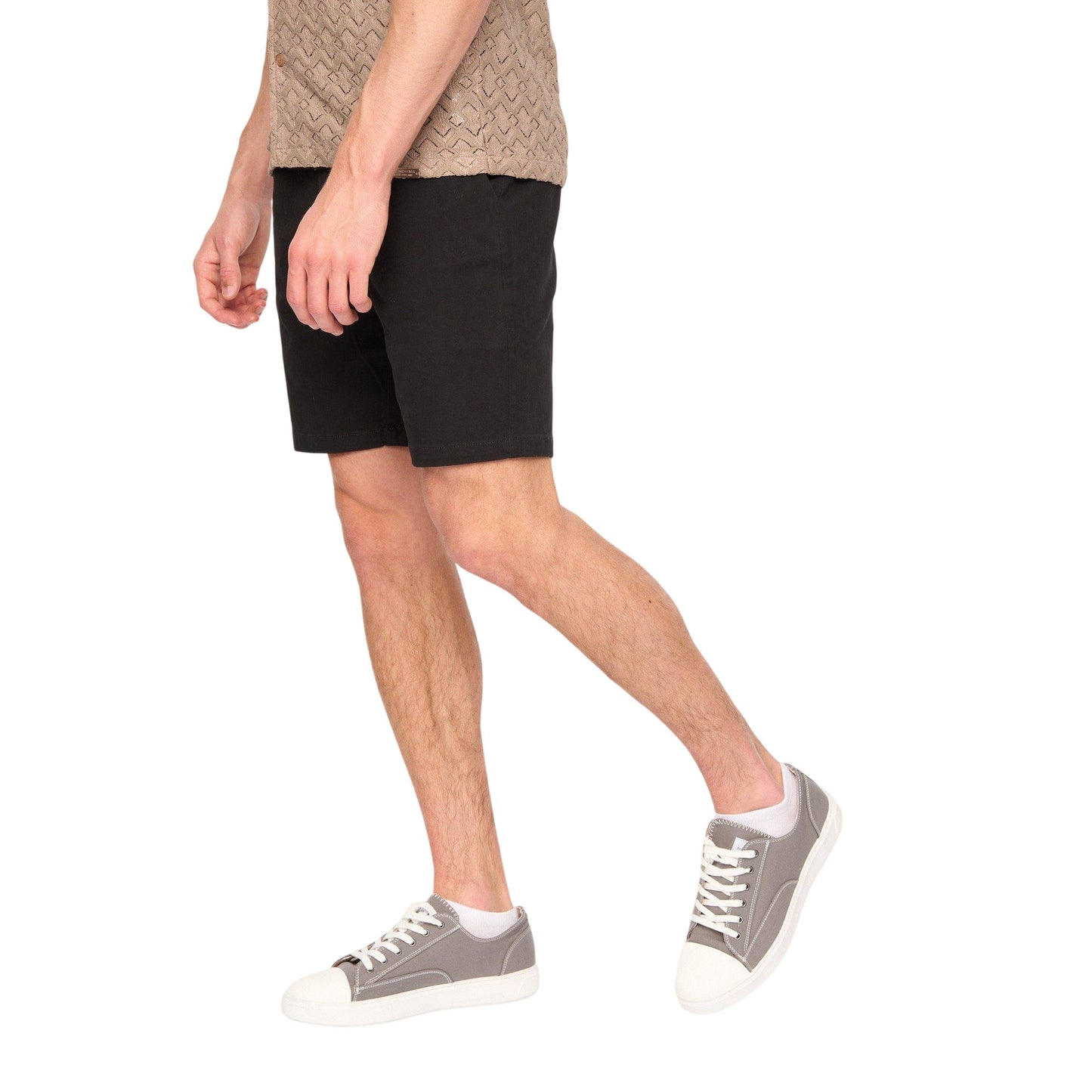 Black - Lifestyle - Duck and Cover Mens Everett Plain Chino Shorts