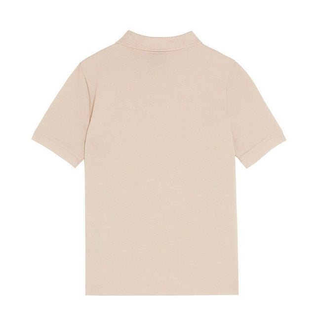 Beige - Back - Lyle & Scott Childrens-Kids Plain Polo Shirt