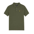 Dark Green - Front - Lyle & Scott Childrens-Kids Plain Polo Shirt