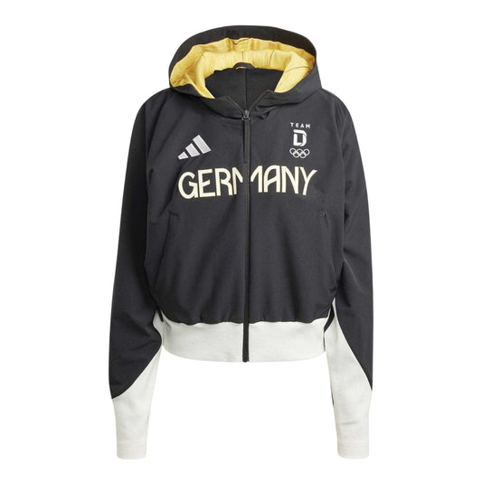 Black - Front - Adidas Womens-Ladies Germany Performance Training Jacket