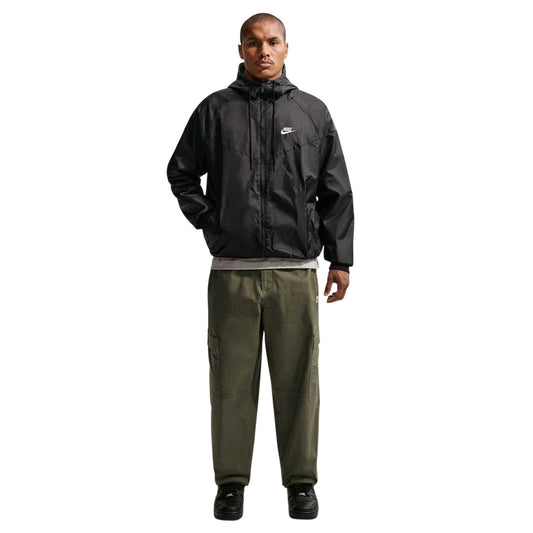 Black-White - Front - Nike Mens Windrunner Lightweight Hooded Jacket