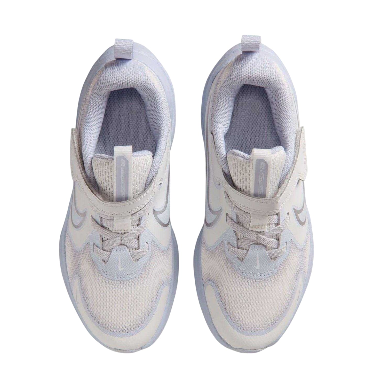 Platinum-Ghost Grey - Side - Nike Childrens-Kids Downshifter 12 Trainers