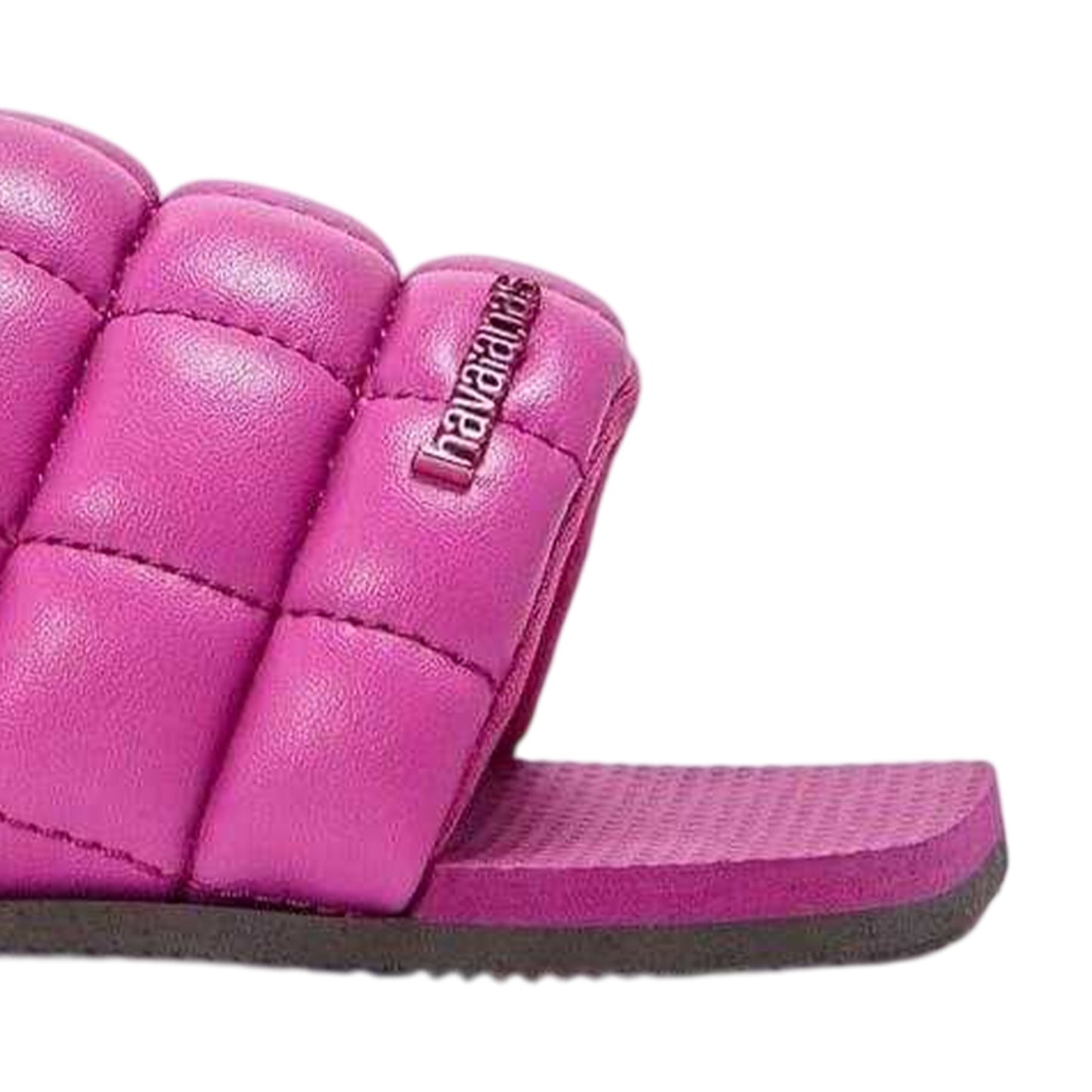 Rose Pink - Side - Havaianas Womens-Ladies Quilted Open Toe Slides