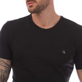 Black - Side - Calvin Klein Mens Essential Crew Neck T-Shirt (Pack of 2)