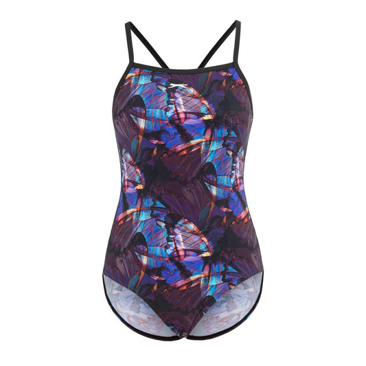 Black - Front - Slazenger Womens-Ladies Floral One Piece Swimsuit